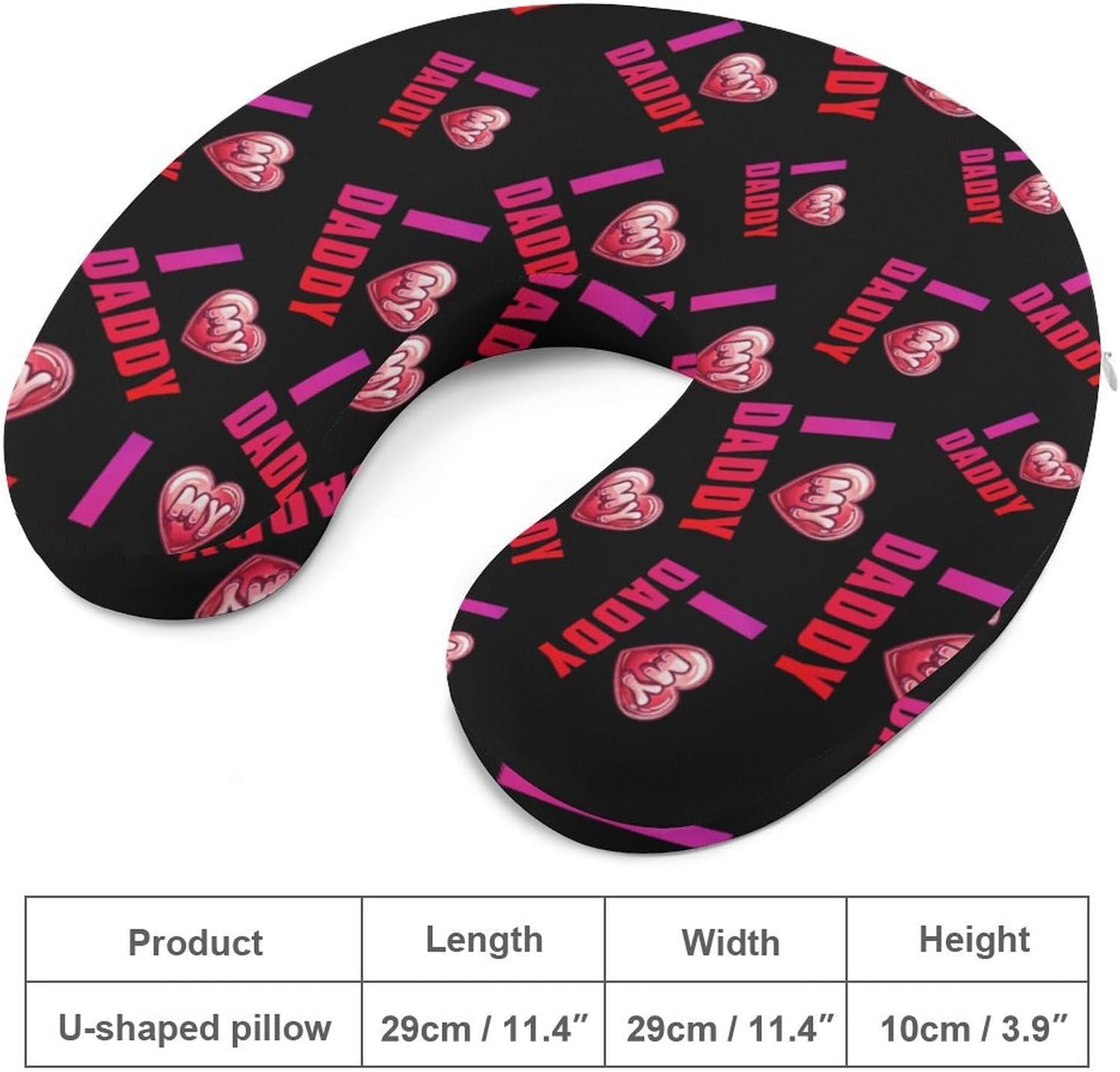 I Love My Daddy Travel Pillow U Shape Neck Pillow Washable Pillowcase for Sleeping Chair
