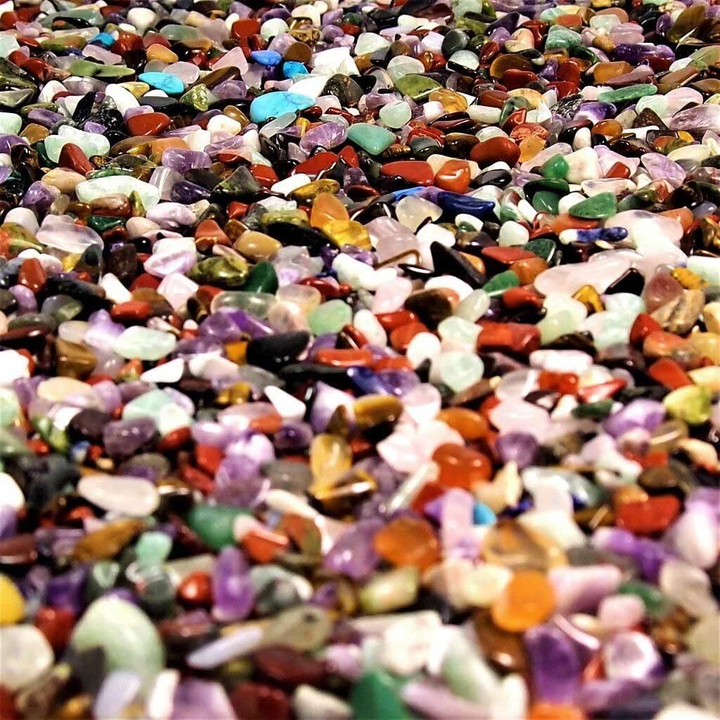 25 Kg Wunderstein24 Bunter Trommelstein - Mix echte Edelstein - Mischung aus aller Welt Ø ca. 8 – 15 mm kleine Heilsteine Wassersteine Glückssteine - Schätze der Natur