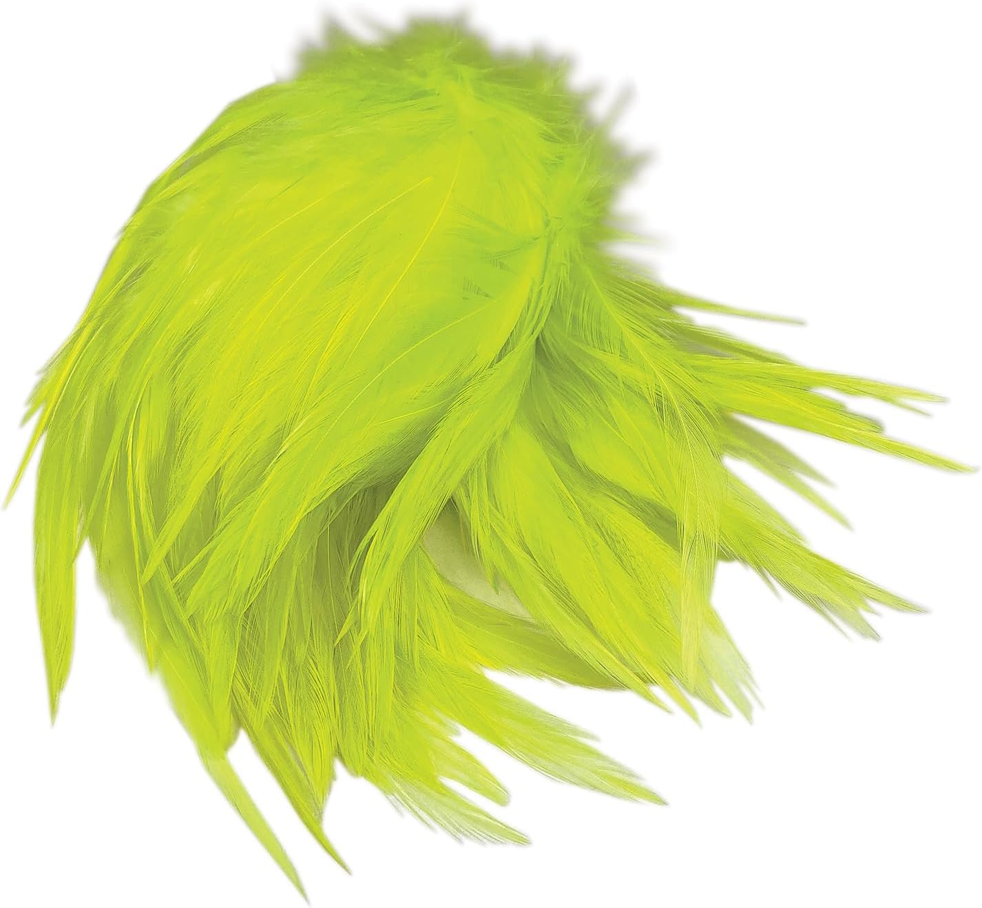 Creative Angler Fluorescent Yellow Saddle Hackle Fly Tying Materials - Natural Feathers for Wet Flies, Rooster Feathers, Hair Feathers for Crafts, Fly Tying