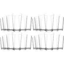 Clear Drinking Glasses - Unbreakable Acrylic Glasses Drinkware 18 oz set of 6 - BPA Free Dishwasher Safe Reusable Plastic Cups for Kitchen Party Outdoor Look Like Glass Pack of 4