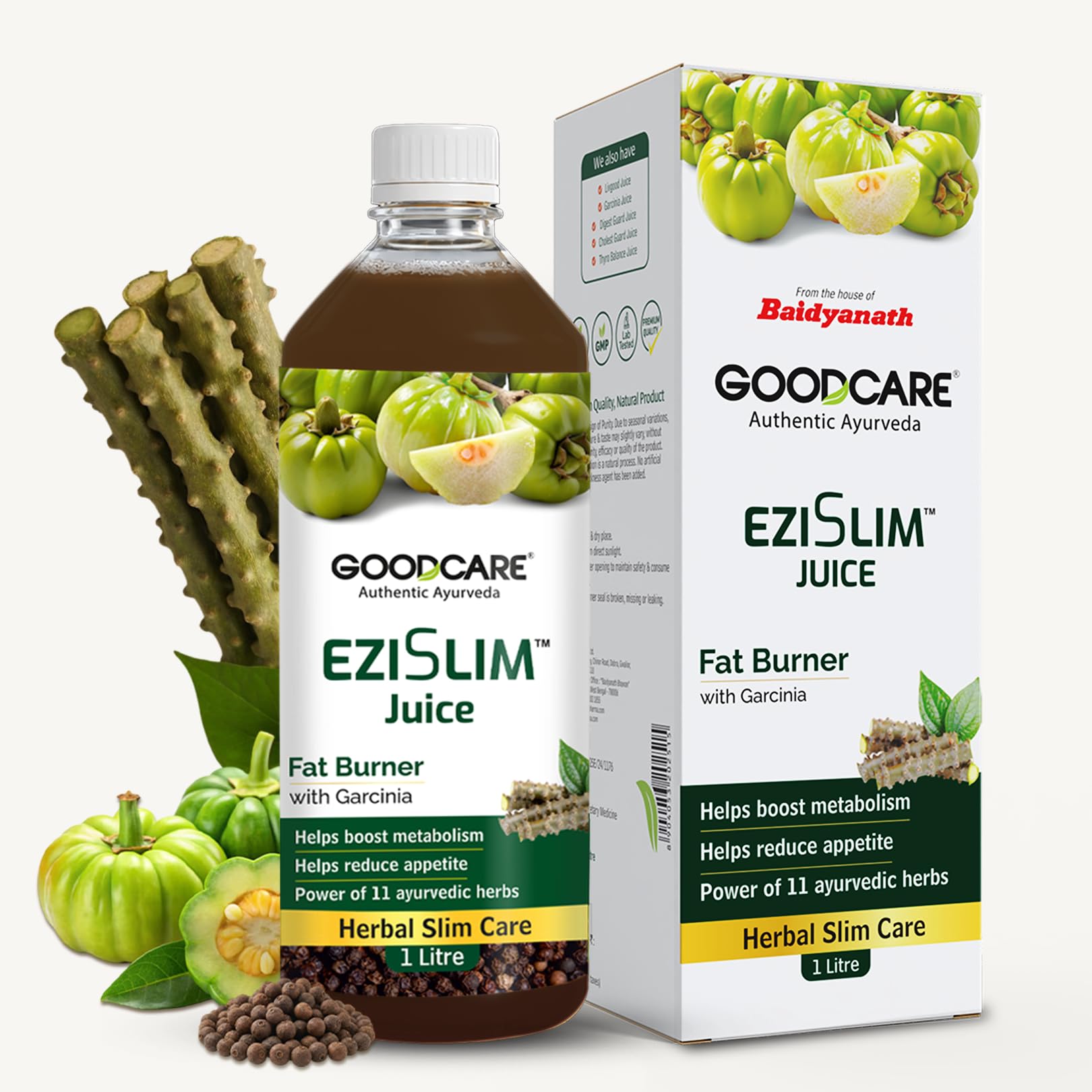 GOODCARE EziSlim Slimming Juice | Helps In Weight Management | Natural Fat Reducer | With 10 Ayurvedic Herbs For Healthy Weight Management | No Added Sugar| Boost Metabolisim and Digestion 1000 ml-image-46