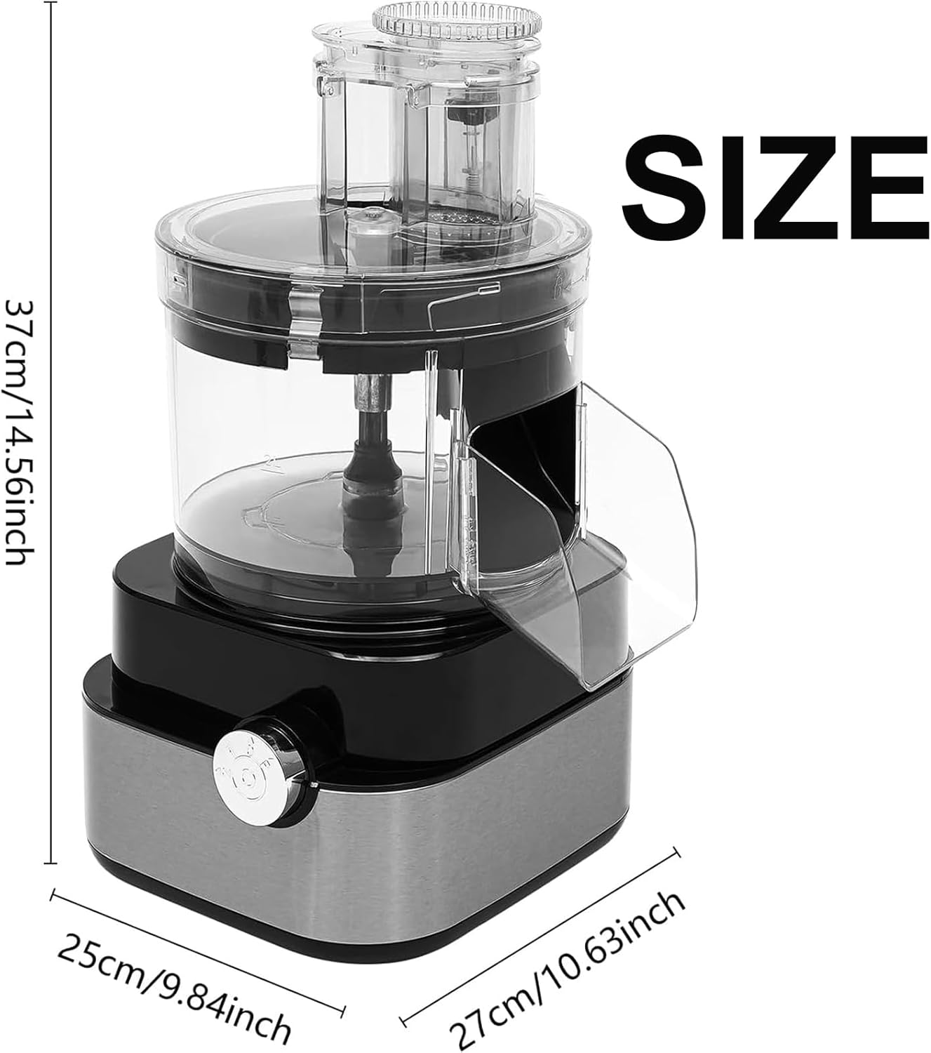 5 in 1 Professional Veggie Shredder, Electric Vegetable Dicer Chopper, 5-in-1 Commercial Vegetable Cutter, for Vegetables, Fruits, Meat, Ginger, Garlic