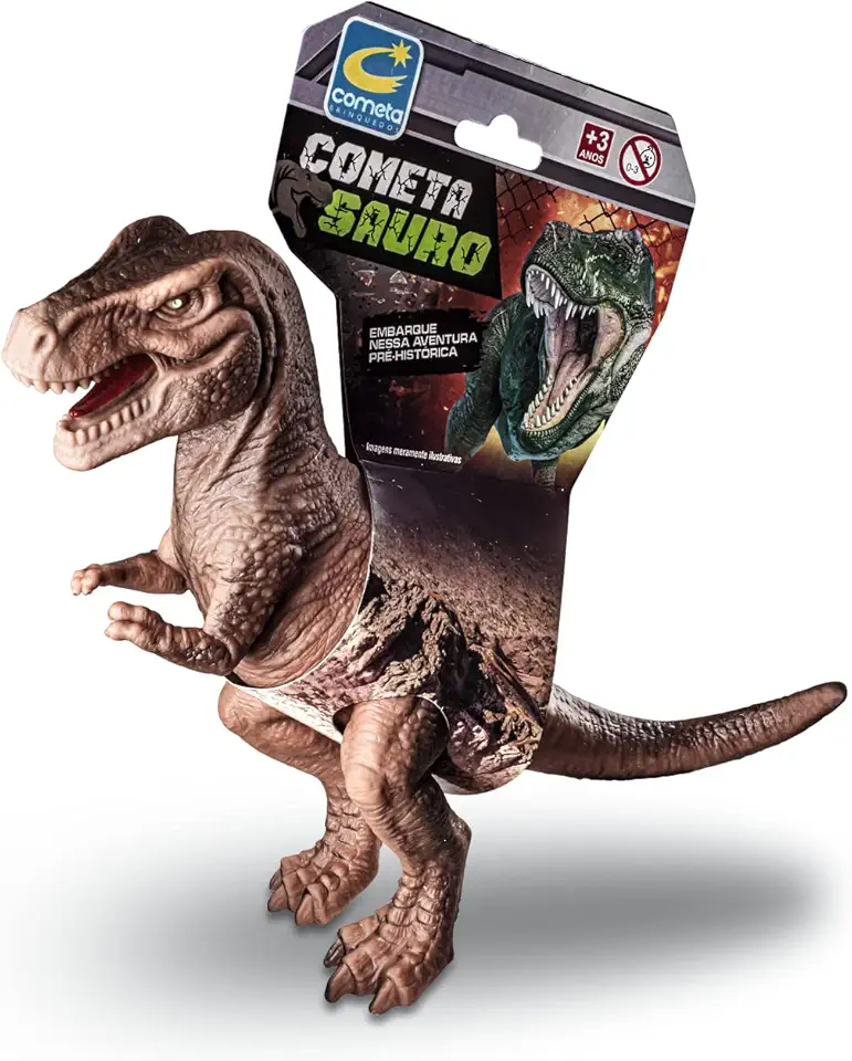 Cometa Brinquedos Cometa Coleção Cometa Sauro Dinossauro T-Rex Vinil Cartela