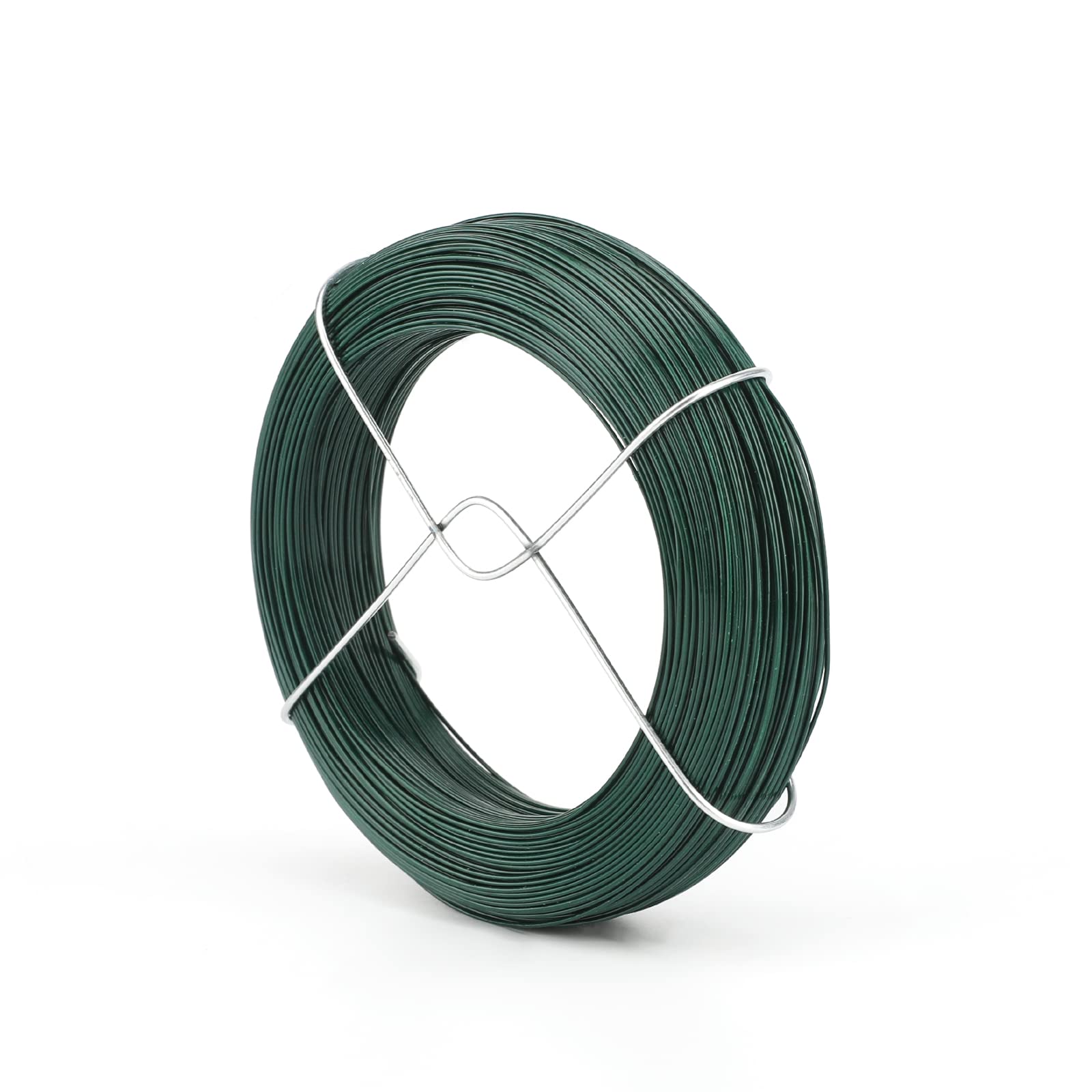 KINGLAKE 328 Feet Fine Garden Wire Green, 0.65mm Flexible Plant Twist Wire Tie for Plant Support, Cable Organizing,Florist Wire for Flower Arranging, Wreath Making, Crafts Handmade