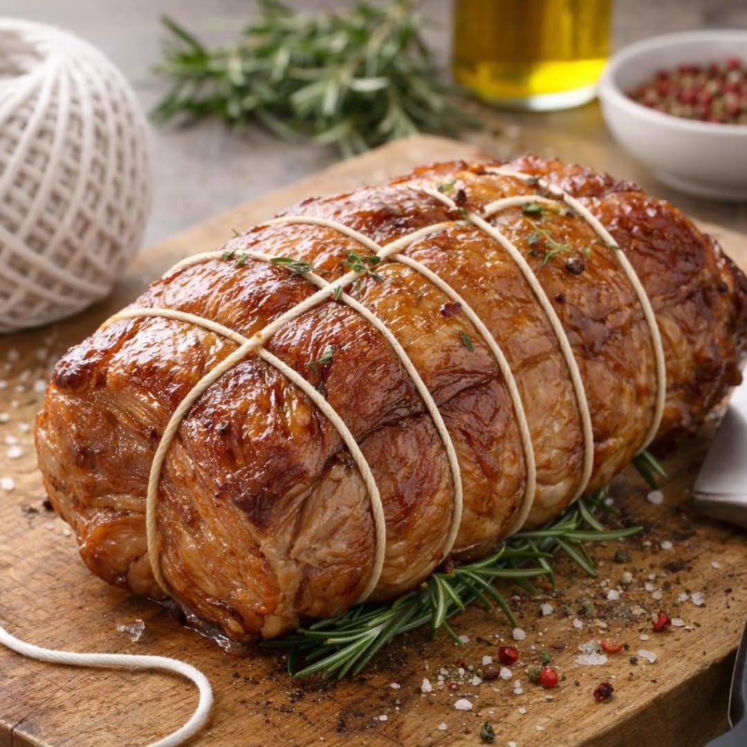 Spago da Cucina Bianco, 30 Metri, 75% Cotone e 25% Polipropilene, per Arrosti, Involtini, Pollo e Grigliate