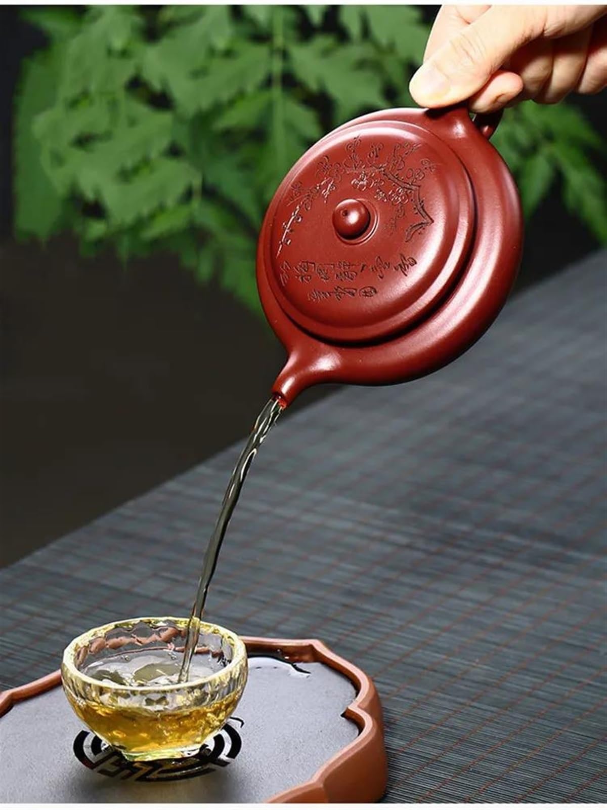 Zestaw do herbaty popołudniowej, zestaw do herbaty Kung Fu, chiński zestaw do herbaty, zestaw do herbaty popołudniowej, autentyczny zestaw do herbaty Zisha, 180 ml, chiński czajniczek do herbaty Yix