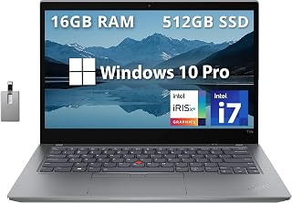 Lenovo ThinkPad T14S G2 14” FHD Touchscreen Business Laptop, Intel Core i7-1165G7, 16GB RAM, 512GB PCIe SSD, Backlit Keyboard, Webcam, Wi-Fi 6, Bluetooth, Gray, Windows 10 PRO, 32GB Snowbell USB Card