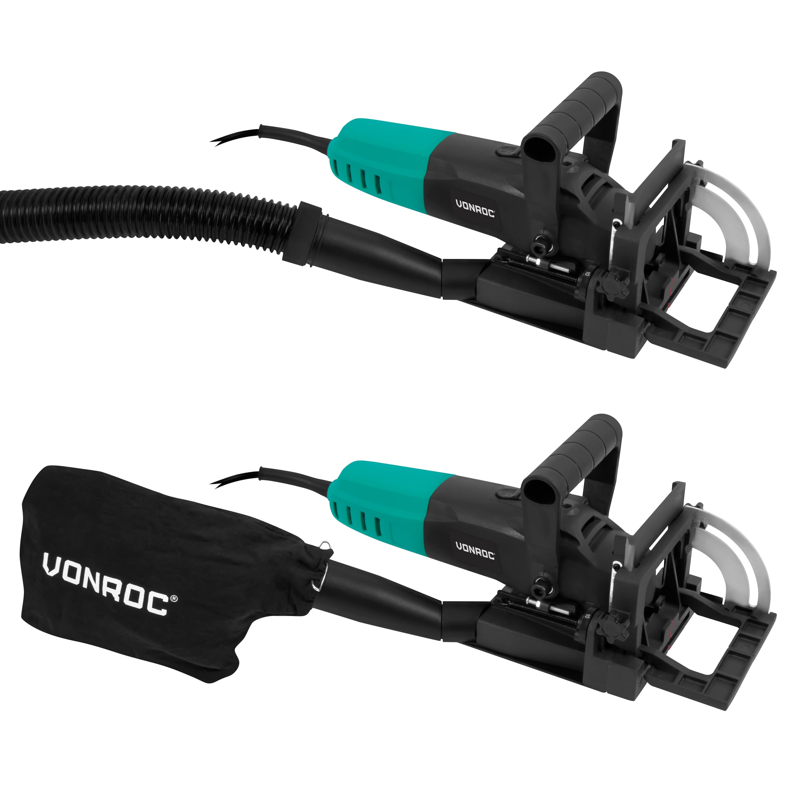VONROC Fraiseuse Lamello Multifonction VONROC BG501AC - Affûteuse de Table Compacte 900W avec Contrôleur de Vitesse, Lame 100mm, Arbre Flexible et Accessoires Inclus