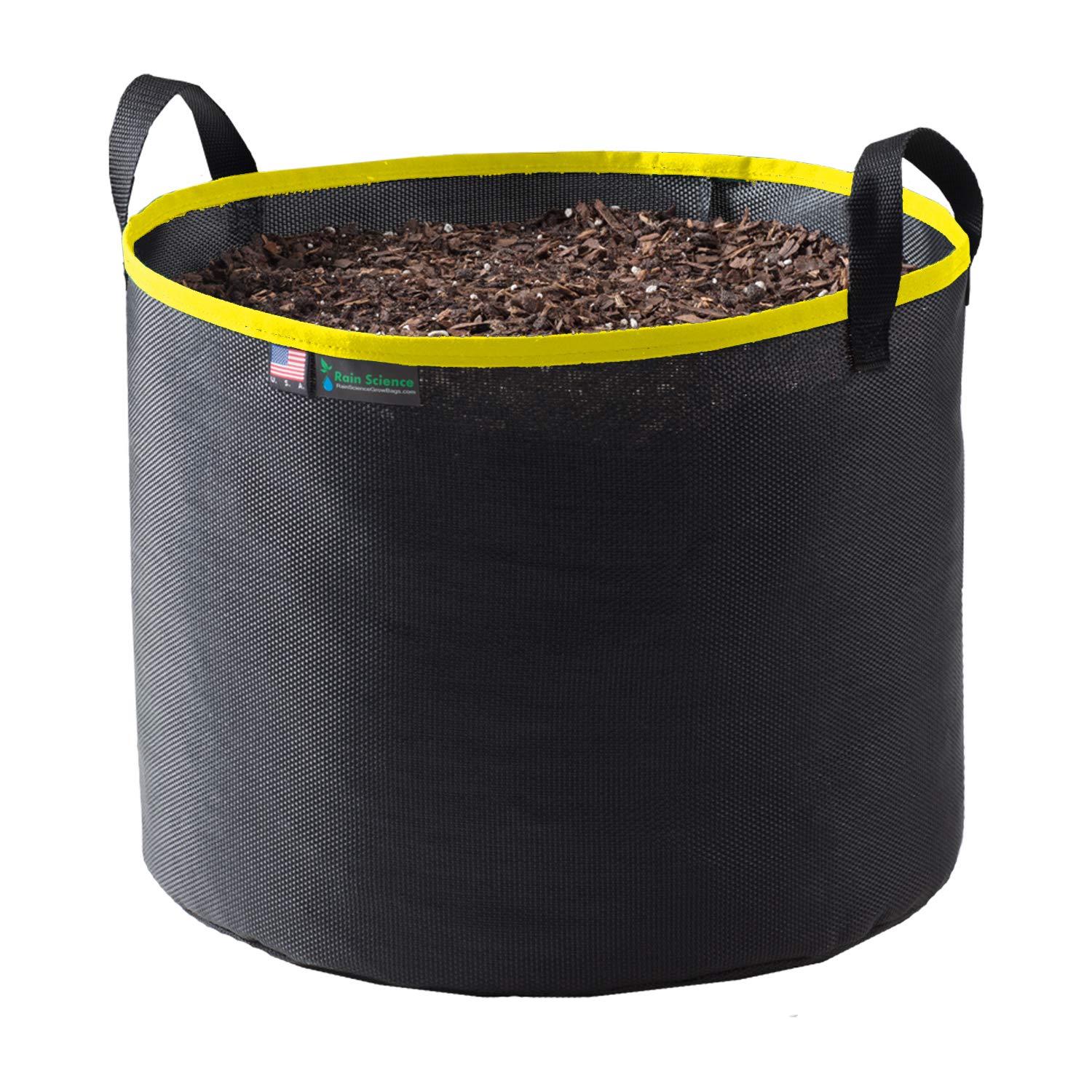 Rain Science Grow Bag 15 Gallon, Planting Pots - Colorful Plant Grow Bags Pots Gardening Vegetable - Air Pruning Mesh Fabric Plant Container