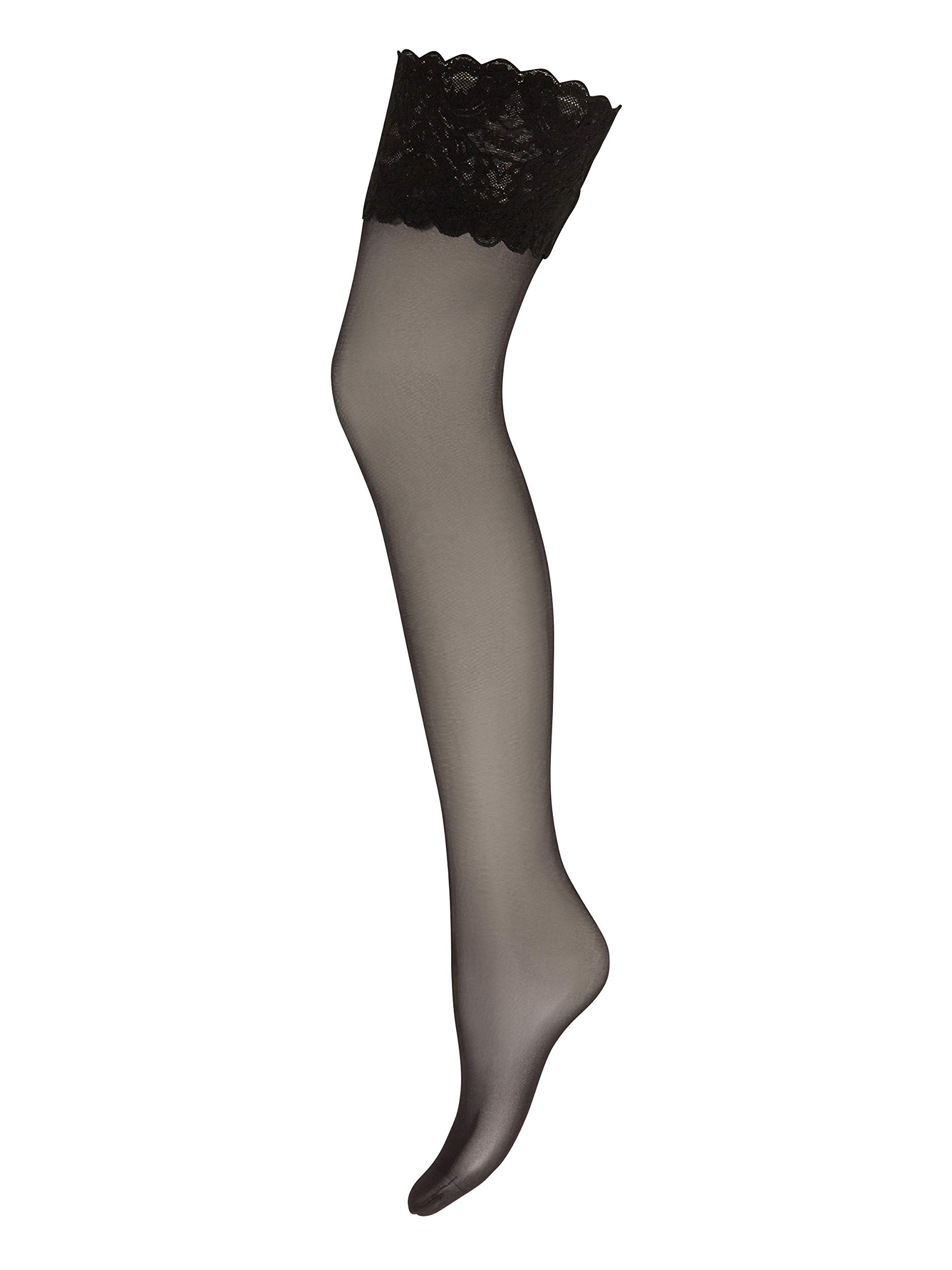 Wolford Satin Touch 20 Stay-Up For Women: Black Medium