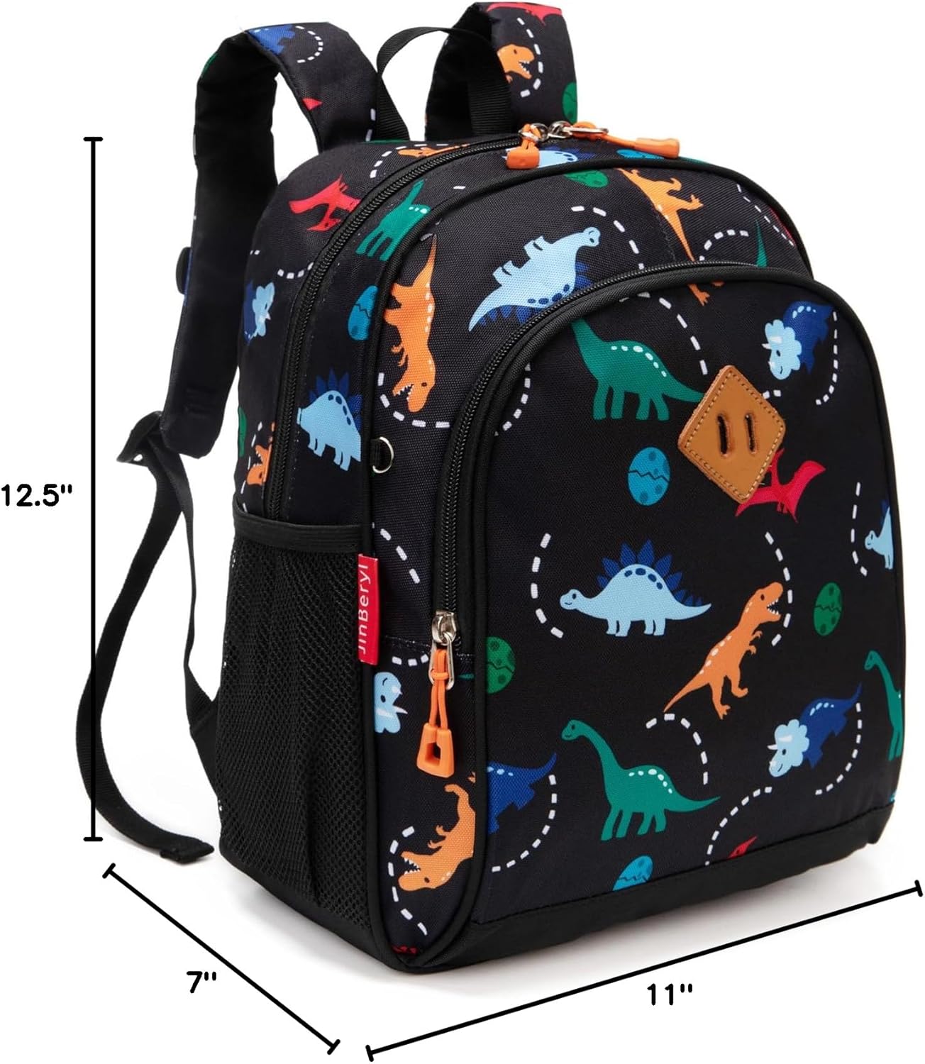 Toddler Backpack for Boys or Girls, Little Kids Backpack for Preschool or Kindergarten (Dinosaur Black, Mini) - Image 8