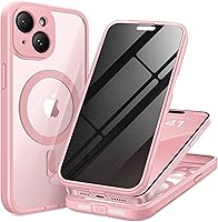 Vista 30 de Funda para iPhone 15, compatible con MagSafe, protector de pantalla de privacidad integrado y protección de cámara, antiespía, cuerpo completo, a
