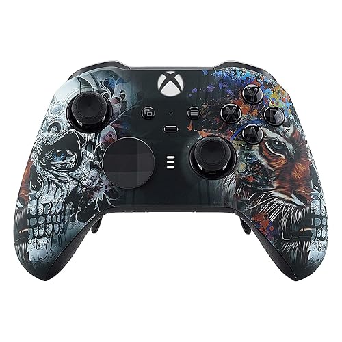 Custom Controllerzz Elite Series 2 Controller Compatible With Xbox One, Xbox Series S and Xbox Series X (Tiger Skull)