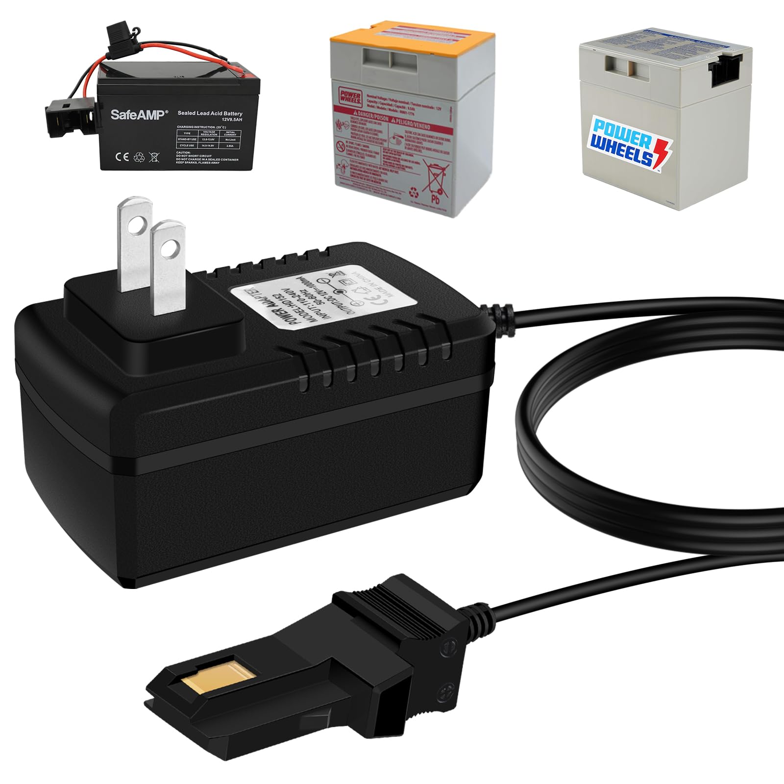 12V Charger for All Power Wheel 12 Volt Battery Charger for Fisher-Price Power Wheels Gray Battery and Orange Top Battery