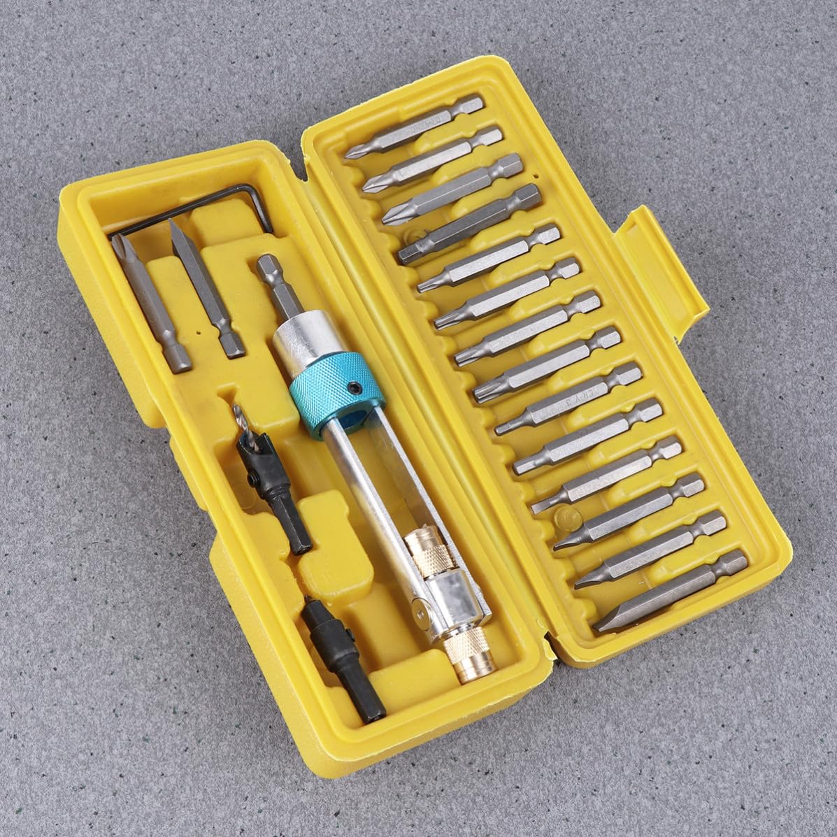 20pcs Practical Premium Steel Drill Bit Set, Countersunk Head