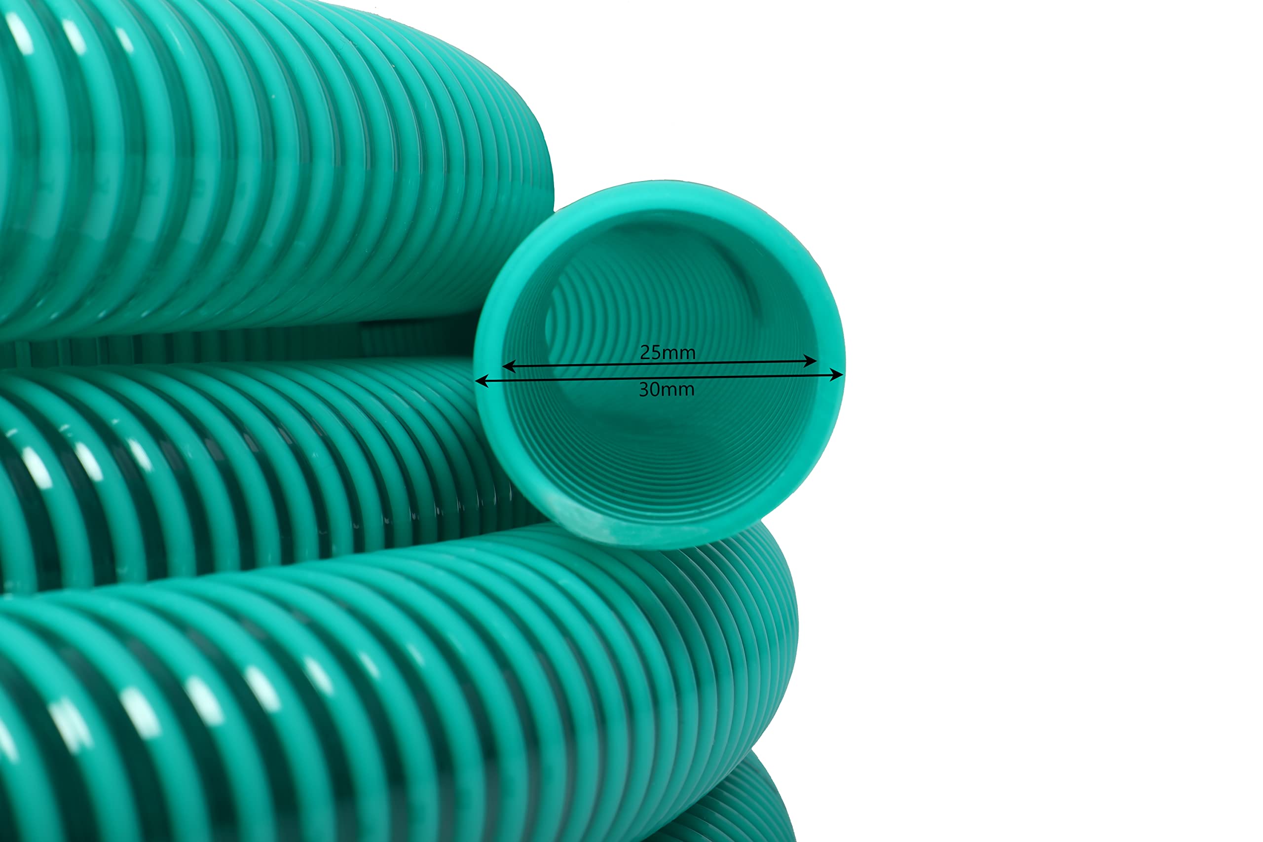 25m Rolle PVC Saugschlauch 1" (25mm), grün, Spiralschlauch Förderschlauch | geeignet für Saugpumpen & Hauswasserwerke als Spiralschlauch, Förderschlauch, Pumpenschlauch, Teichschlauch, Gartenschlauch