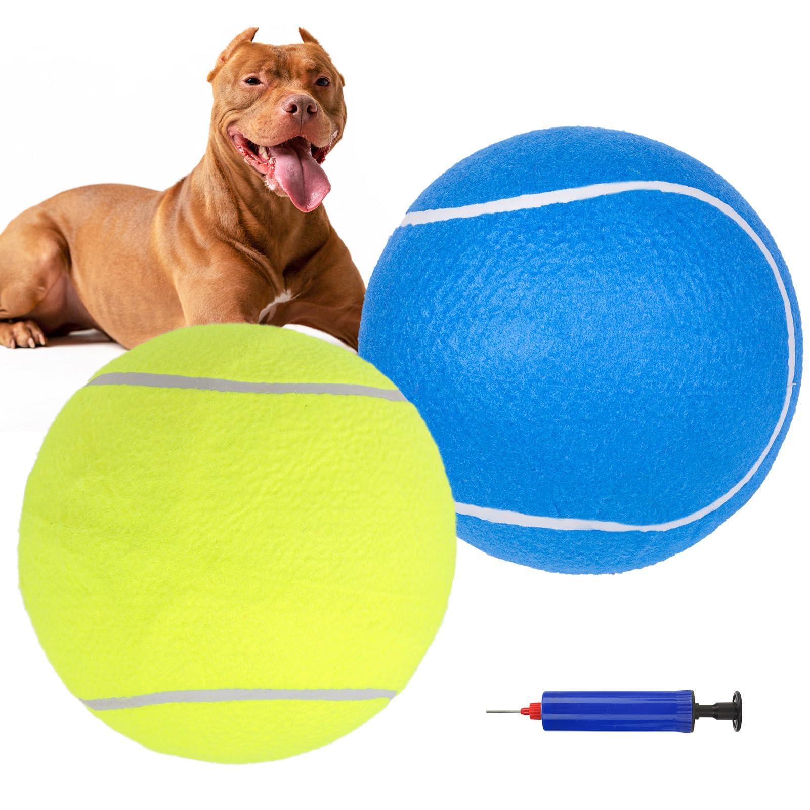 SCENEREAL Giant Tennis Ball for Dogs 2 Pack Upgraded Thicken 9 5 Large Tennis Balls for Dogs Halloween