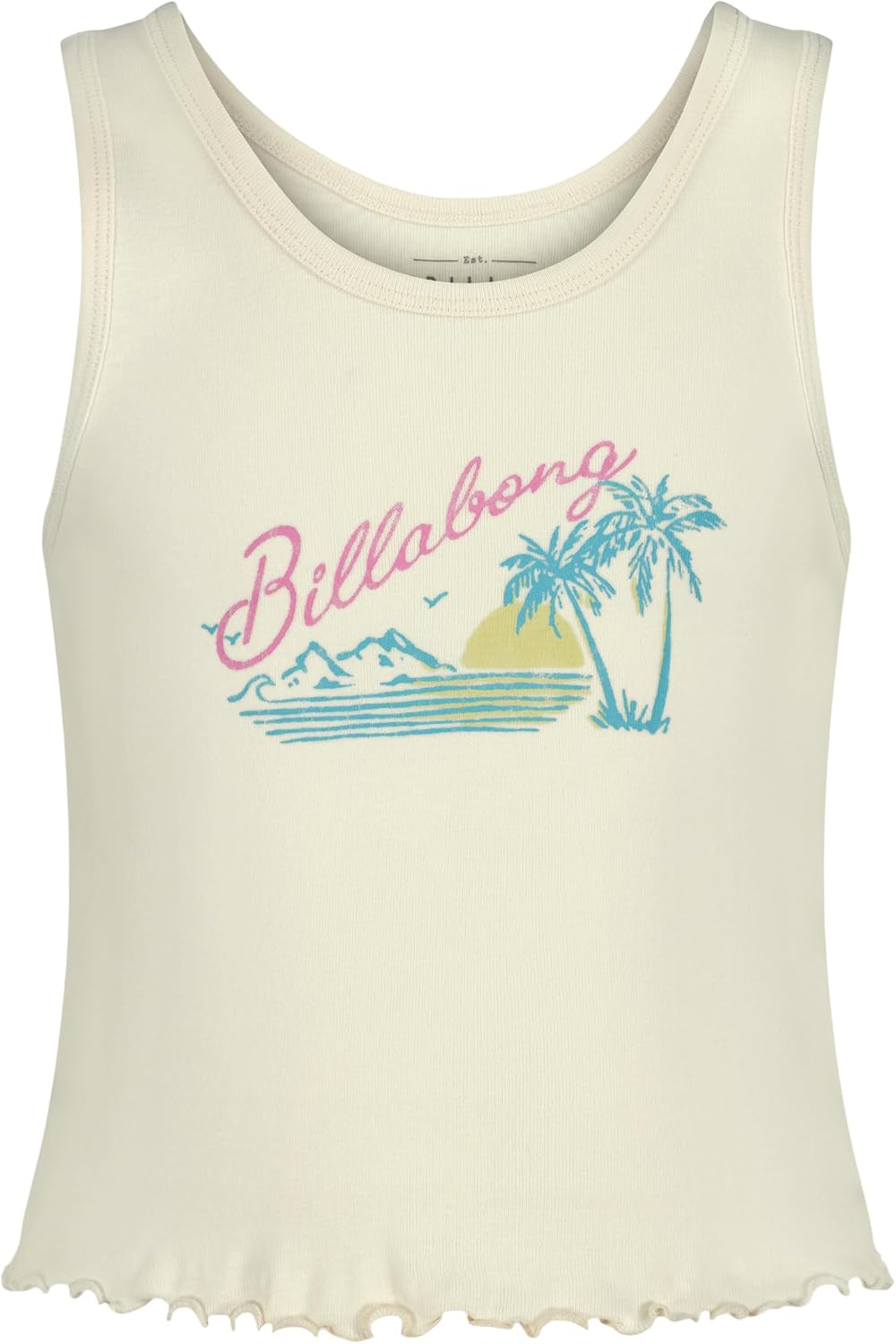 Billabong Girls' Scoop Neck Sleeveless Graphic Tank Top, Soft Cotton, Casual & Comfortable Fit