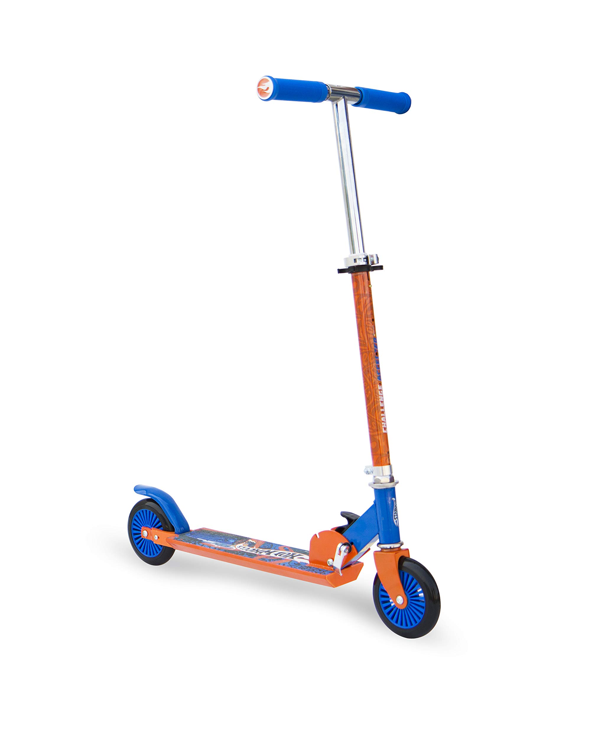 Spartan Hot Wheels Scooter 2-Wheel| Children 120mm Kids Scooters for Ages +3 | Adjustable Handlebars| Foldable Kick | Advanced Technology Increased Control Stability