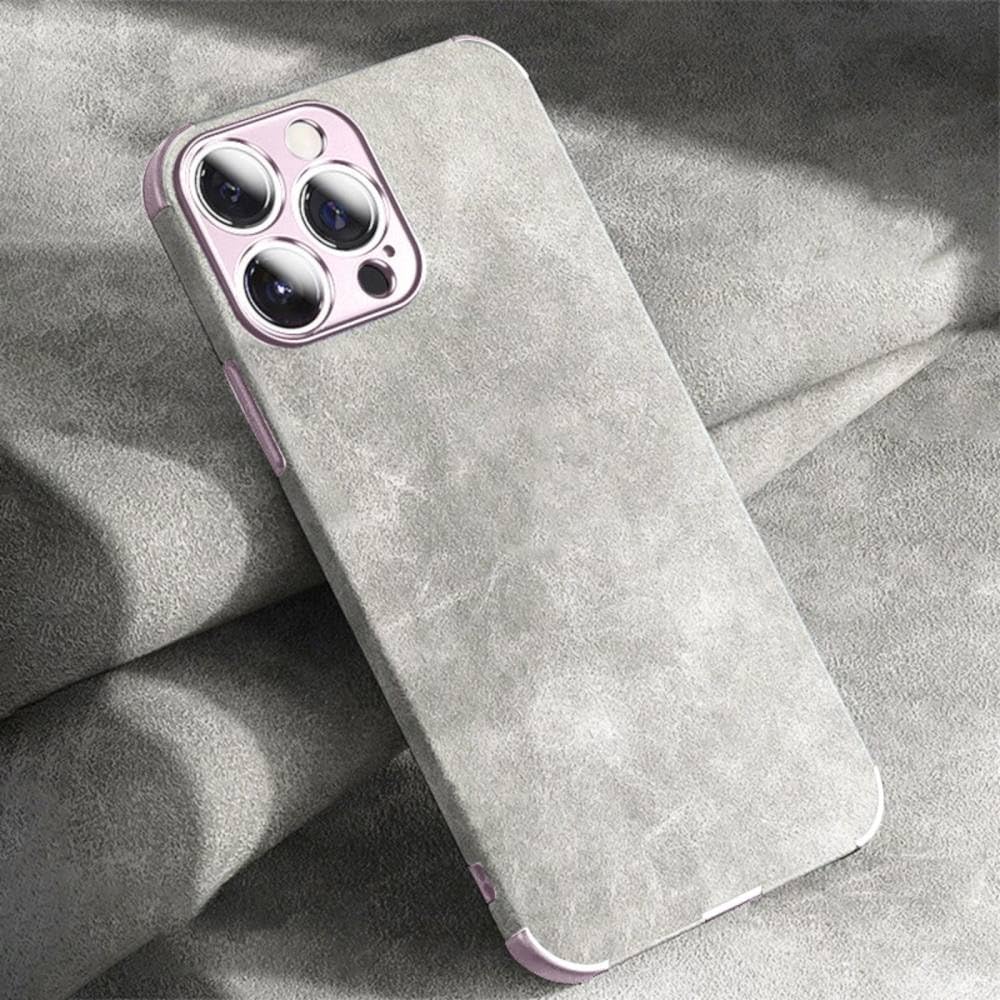 Coque iPhone 12 Mini antichoc en silicone et cuir PU rose