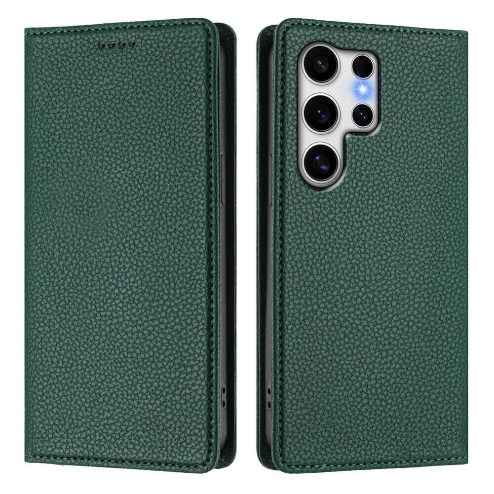 Étui pour Samsung Galaxy S26 Ultra avec fermeture magnétique et cuir antichoc