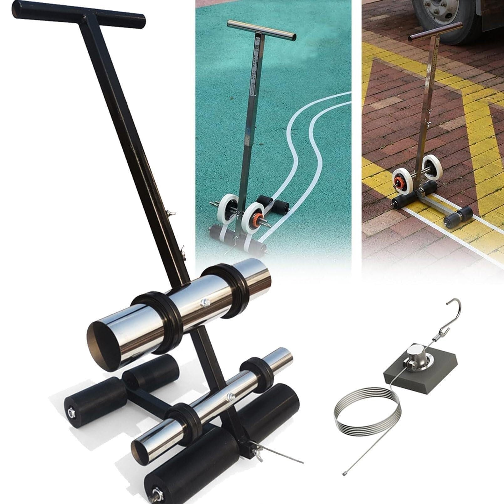 asdchZen Manual Floor Tape Applicator, Tape Marking Machine Hand-Push, Tape Pasting Machine, Masking Sports Counrt Floor Tape Applicator, For Hospital, Gymnasium, School, Commercial