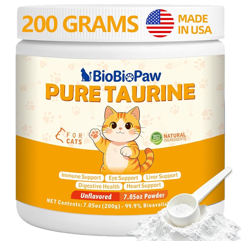 Suplemento de Taurina em Pó para Gatos BioBiopaw 200 g