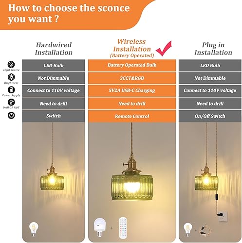 Miniatura 170 de Lámpara colgante con pantalla de cristal ámbar Scindapsus de cristal, lámpara colgante vintage de latón, luz colgante ajustable para cocina, isla