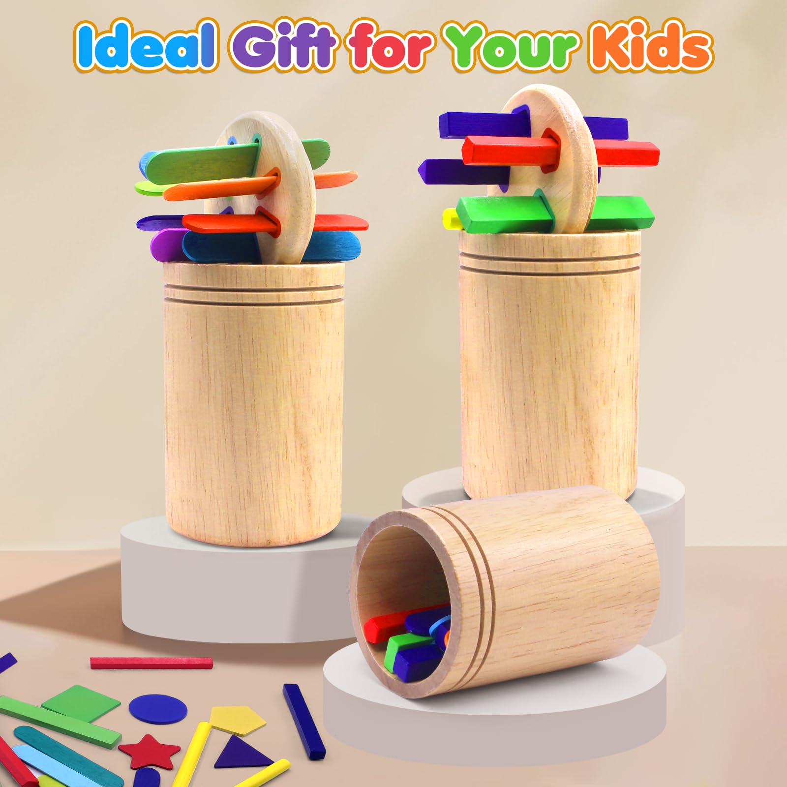Kiztoys ® Jeu de Ferme en Bois, Montessori Jouets à Partir de 1 an, Janod 7 - en