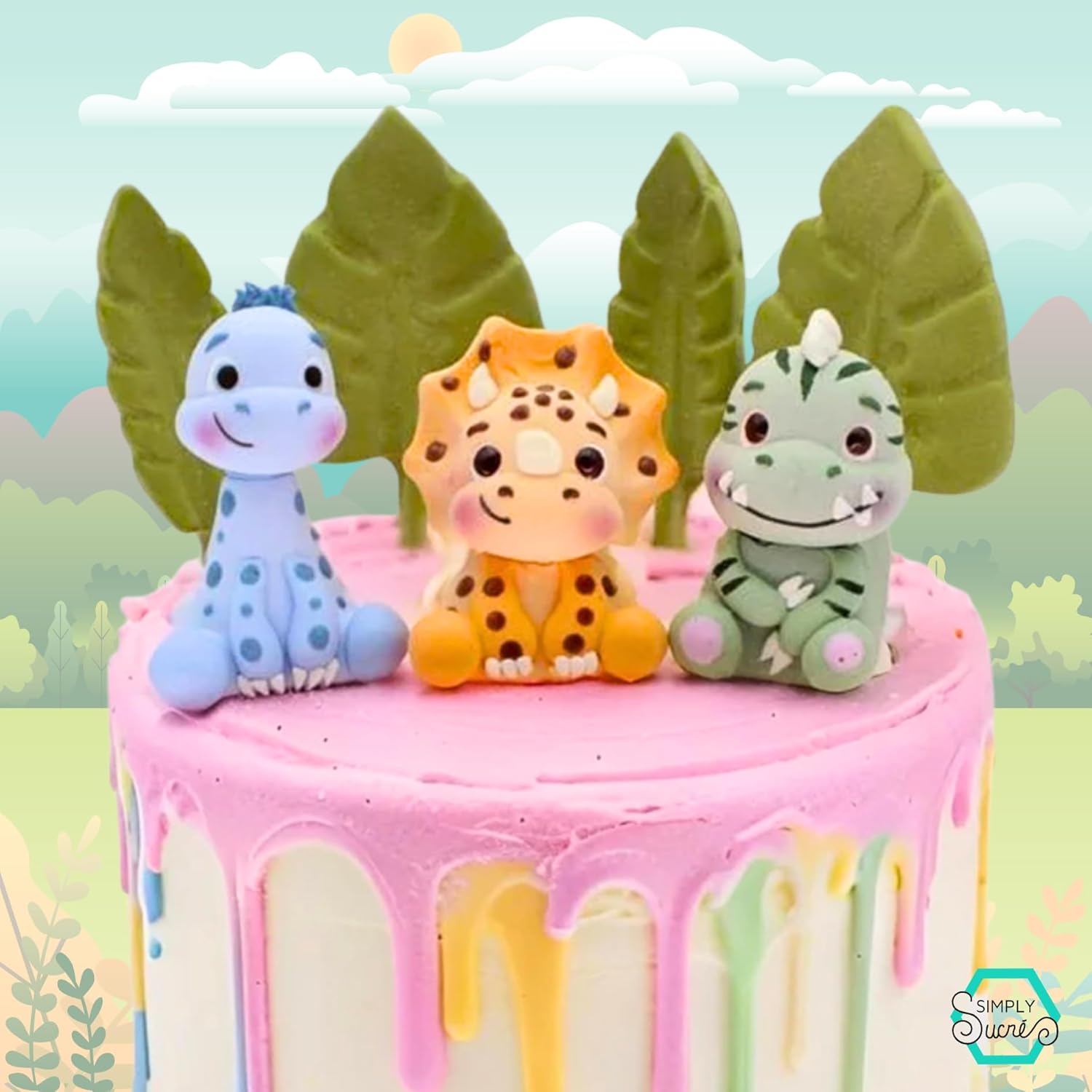 Dye-Free Edible Decorations for Cakes, Cupcakes & Cookies – Vegan & Allergy-Friendly by Simply Sucré (Unicorn)