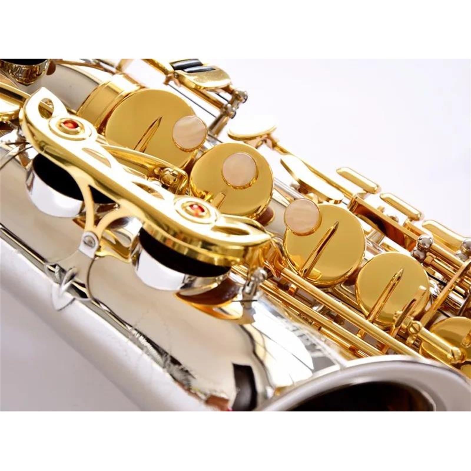 Saksofon Saksofon Altowy Nikiel Srebrny Saksofon Altowy Eb Tune Saksofon Mosiężny Instrument Muzyczny Złoty Lakier Na Klucze Z Etui