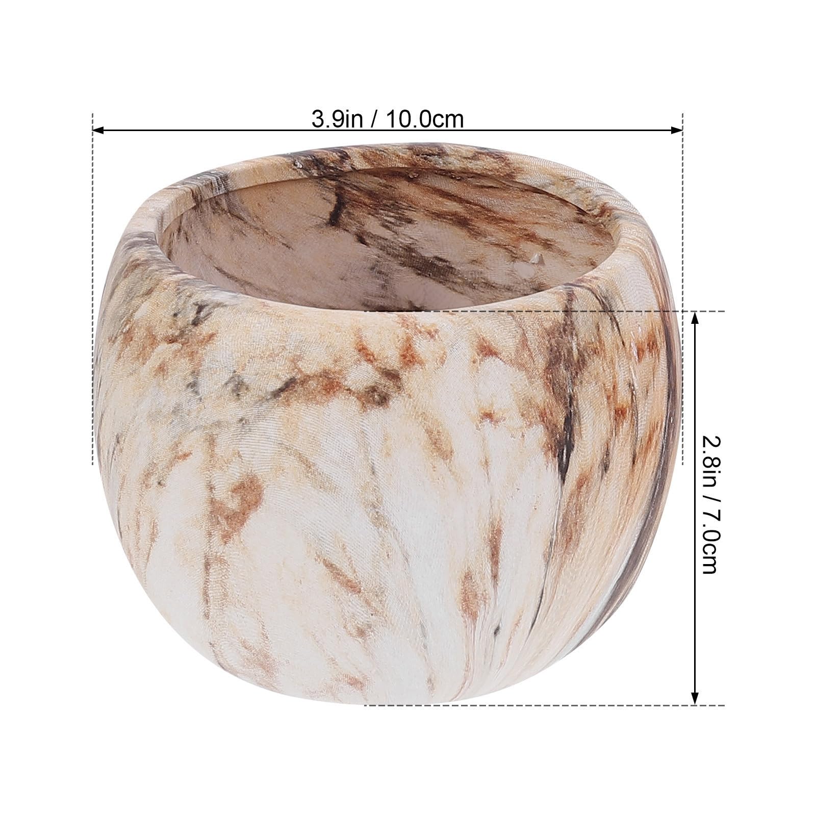 INOOMP 4 Piezas Maceta de Cerámica para Suculentas y Mini Plantas, Diseño