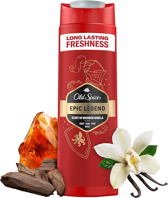 Old Spice Epic Legend Male Shower Gel and Shampoo 400 Ml