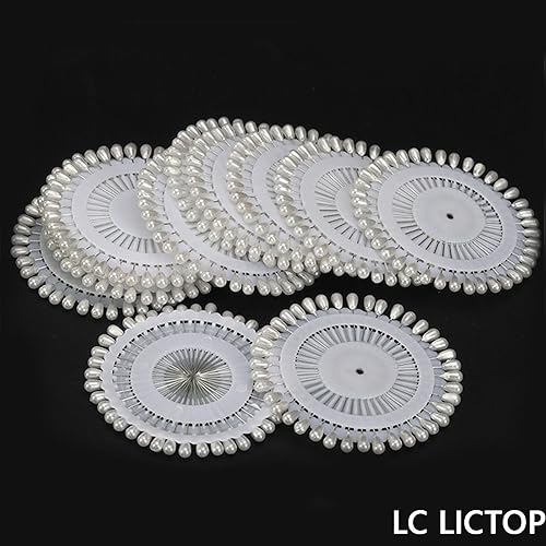 Miniatura 3 de LC LICTOP Alfileres de costura de cabeza de perla redonda blanca para bodas, ramilletes de floristas (960 unidades)