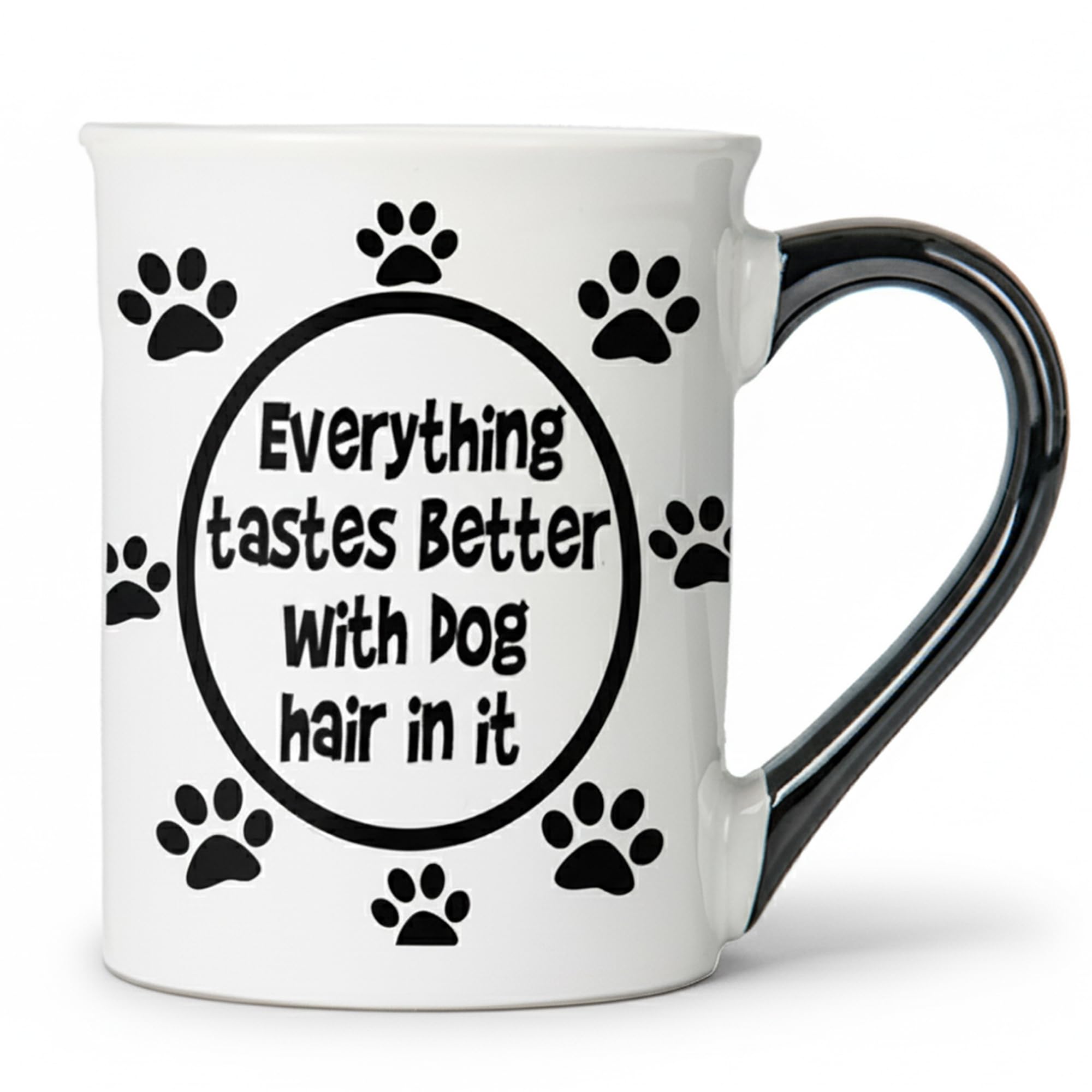 Cottage Creek Coffee Cups Everything Tastes Better with Dog Hair 16oz Ceramic Coffee Mug Ideal I Love My