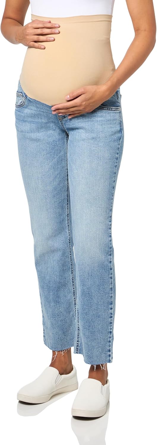 Motherhood Maternity Women's Stretch Secret Fit Over The Belly Straight Leg Pregnancy Jeans