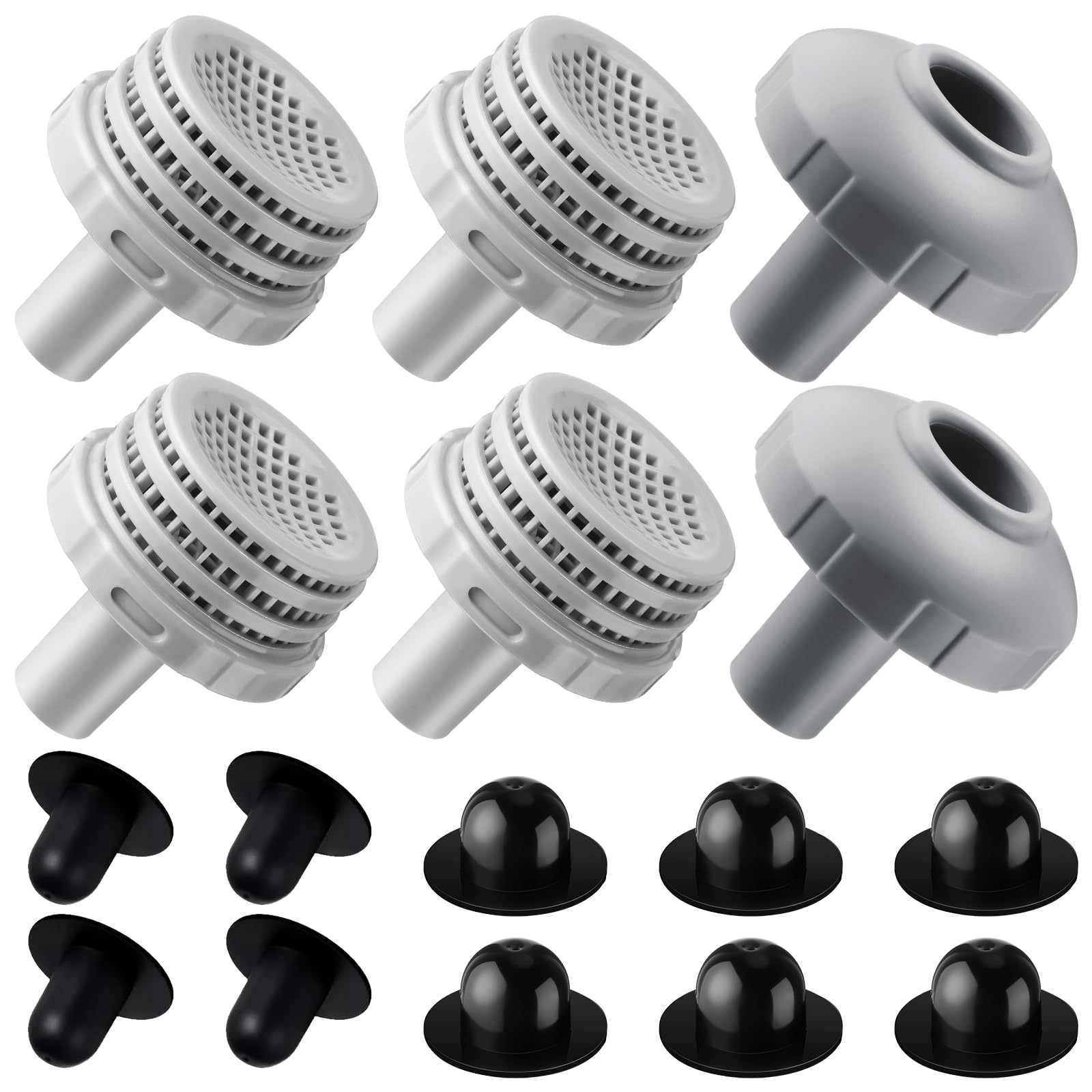 Photo 1 of Pushglossy 2 Sets Pool Water Jet Connector Kit, Black, Grey