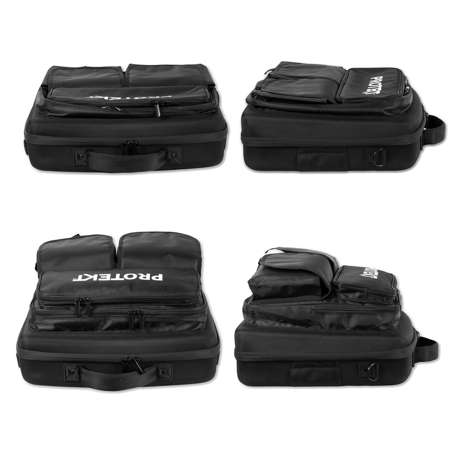 Protekt XDJ-1000 EVA Bag di BXDJ1P DJ Zaino per Mixer Pioneer - con 4 tasche frontali per laptop, cuffie, cavi e accessori essenziali, Nero , 525 x 510 x 165 mm, Borsa per mixer DJ