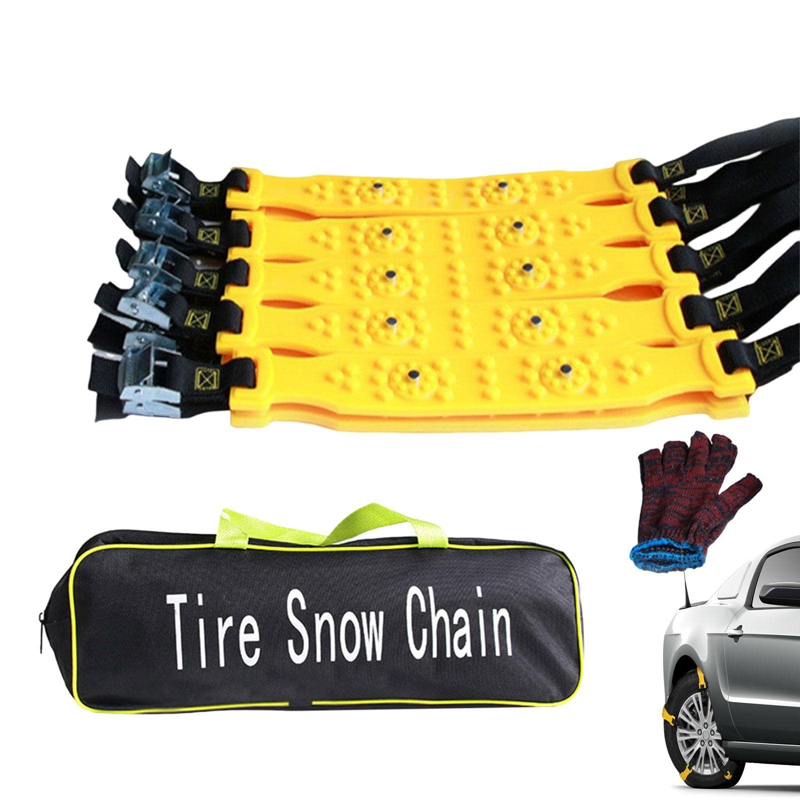 CATENE DA NEVE DA NEVE ANTISCIVOLO – ADESIVO Fango auto forte durevole per tutta la stagione, catene per pneumatici fantasia per SUV