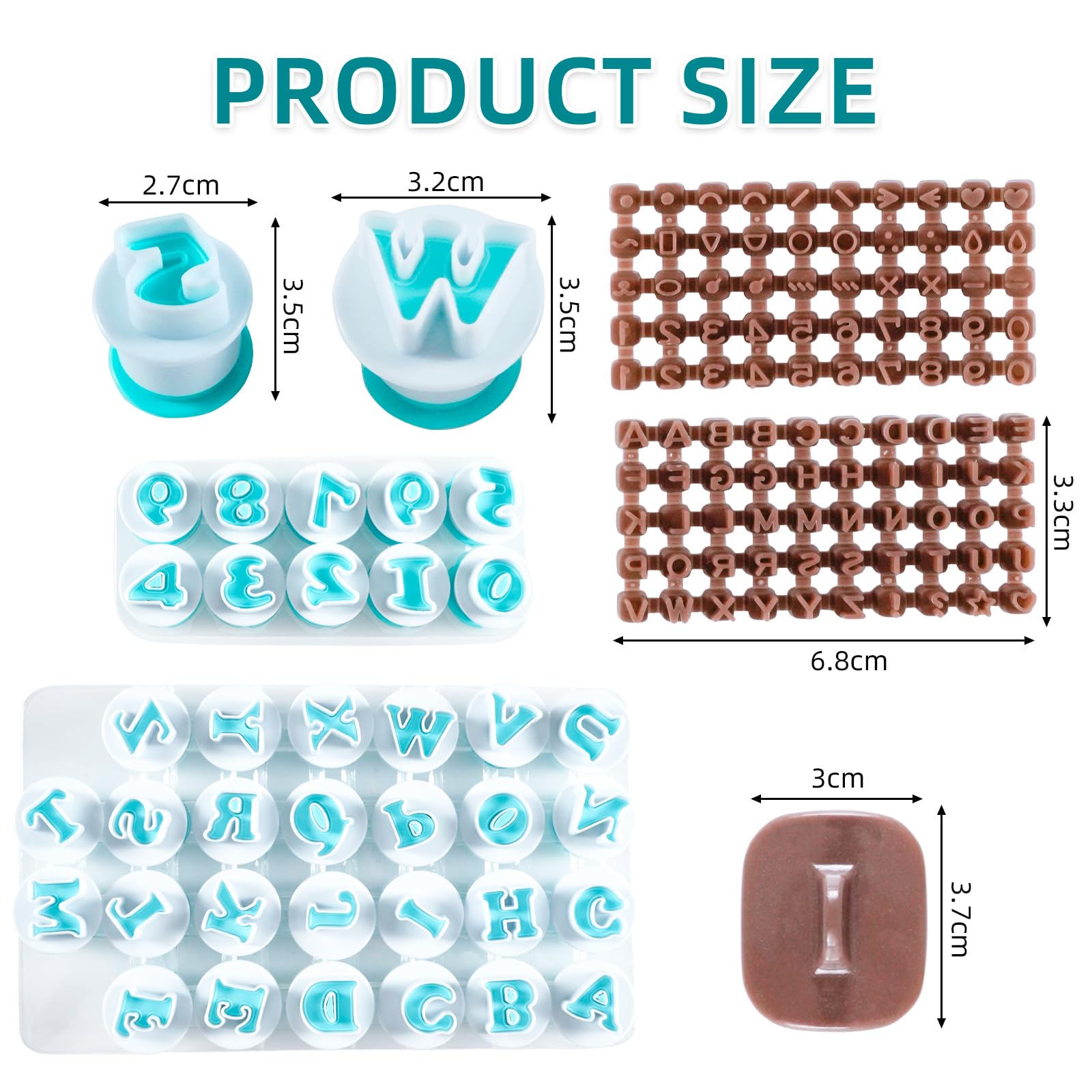 NAESM Clay Digital and Letter Stamps, Polymer Clay Stamps - Image 2