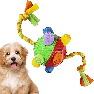 1/3 Hundefutter Puzzleball - Stressabbau Schnüffeln Haustier Bälle, auffälliges schnüffelndes interaktives Leckerbissenspiel | Interaktives Hundespielzeug Schnüffelball Spielzeug, Hund product image