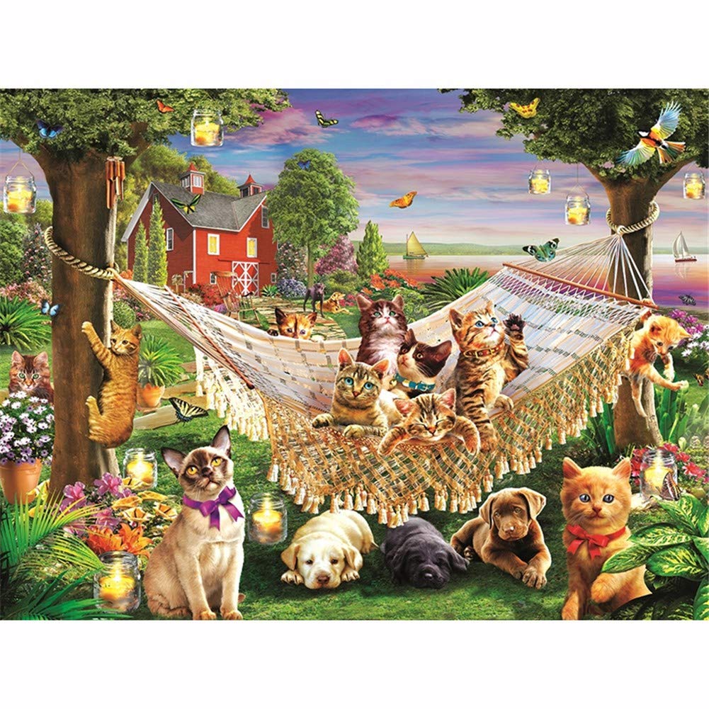 Kit Diamant Peinture Adultes Enfant Projet Créatif Famille 70x90cm