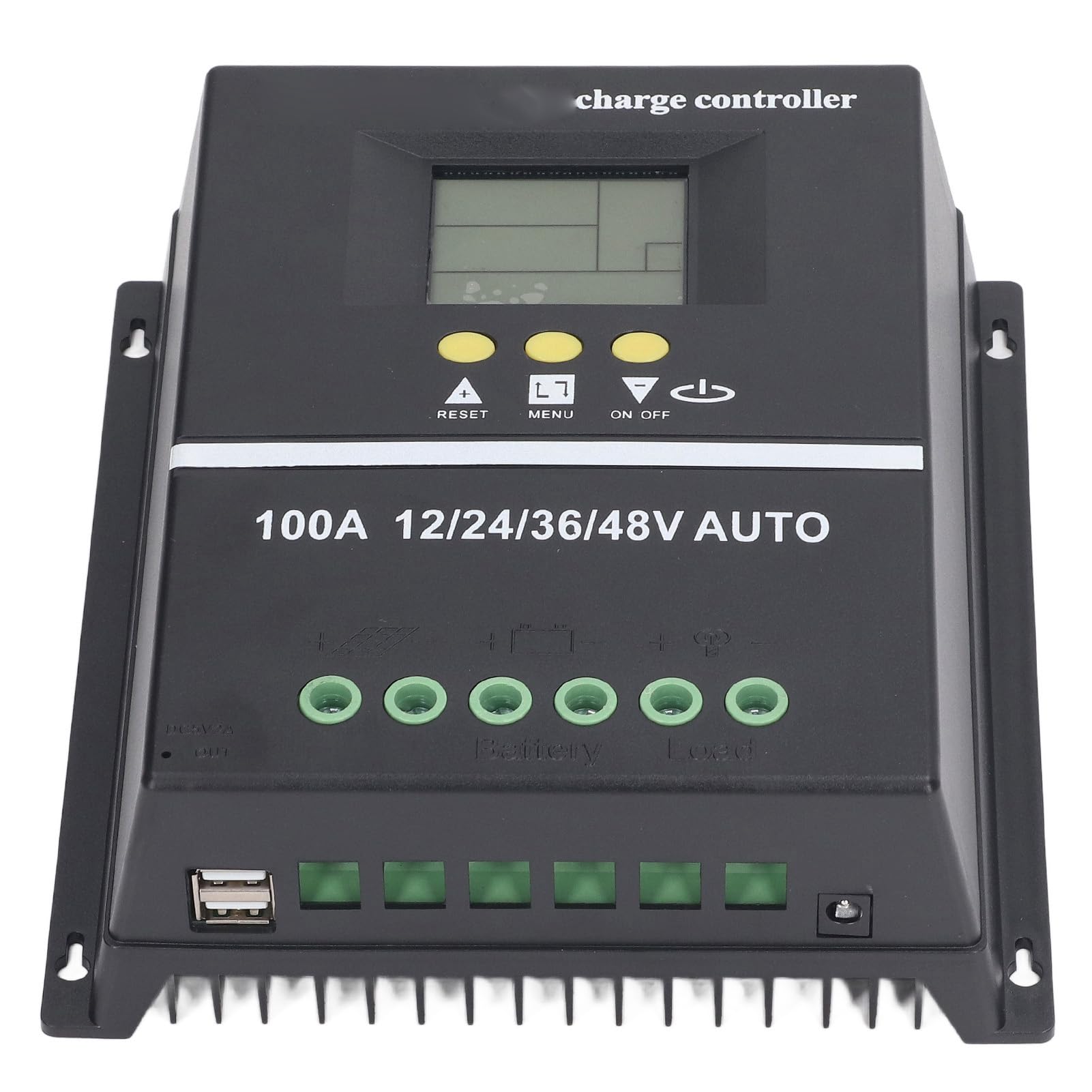 Regolatore di carica solare MPPT 100A Doppie porte USB Display LCD retroilluminato Regolatore del pannello solare 12V 24V 36V 48V Custodia adattiva in ABS per di generazione di
