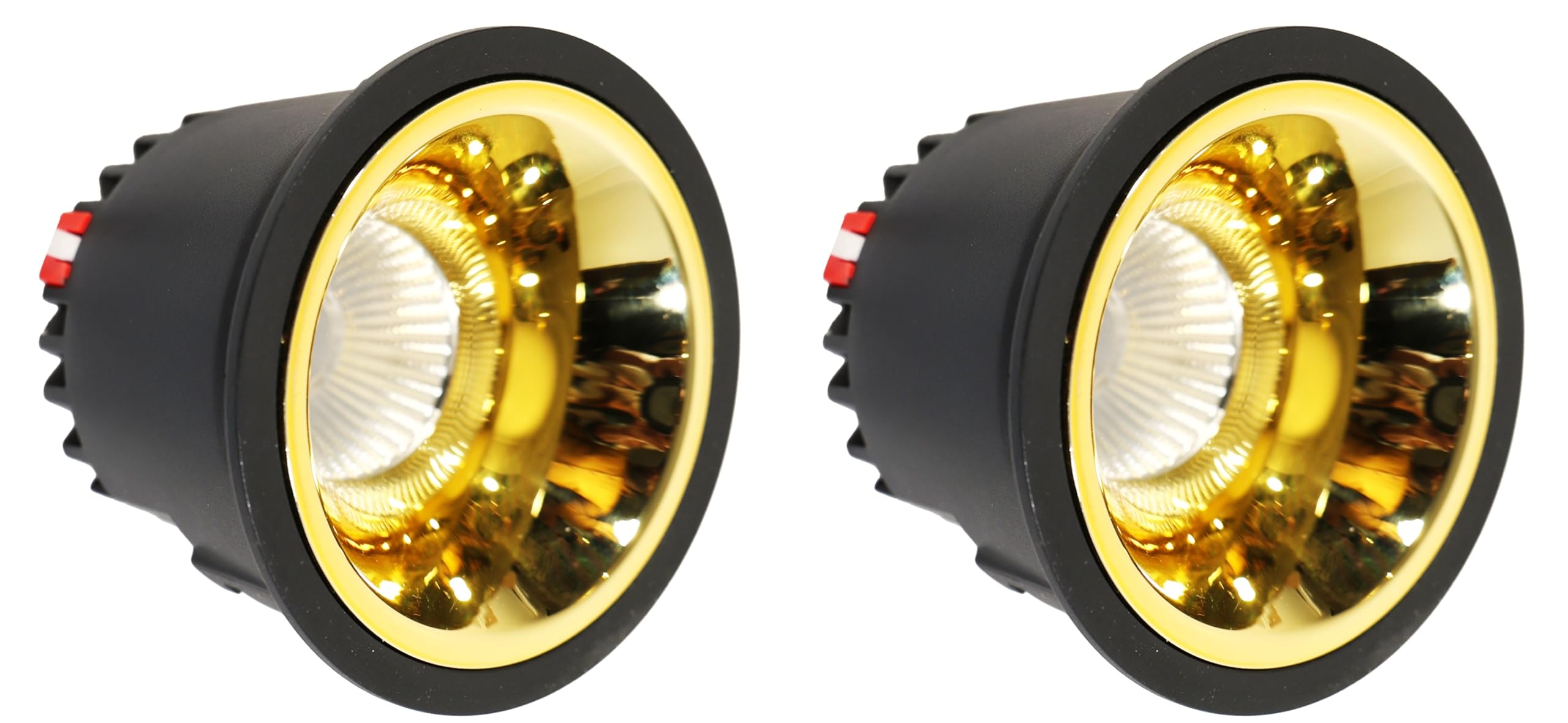RealBuy COB LED Ceiling Downlight 7W - Recessed Ceiling Lamp (Black + Champagne Gold Reflector, Neutral White 4000k)-image-2