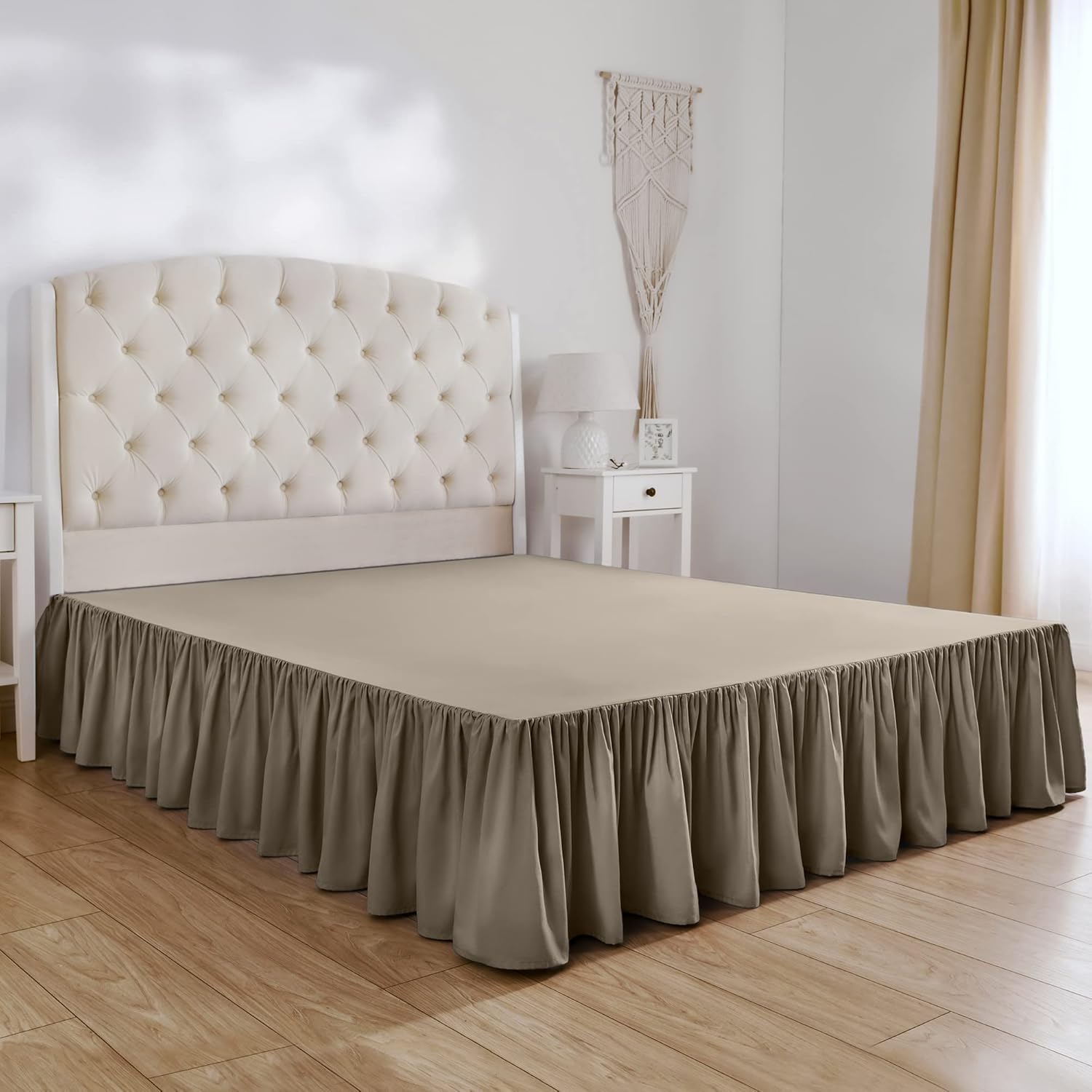 Mellanni Dust Ruffle Queen Size 80"x60" +15" Bed Skirt