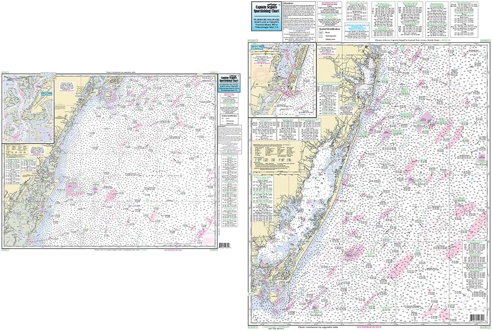 Captain Segull's Nearshore Off Coastal Delaware,Maryland,Virginia Nautical Chart # ODMV21