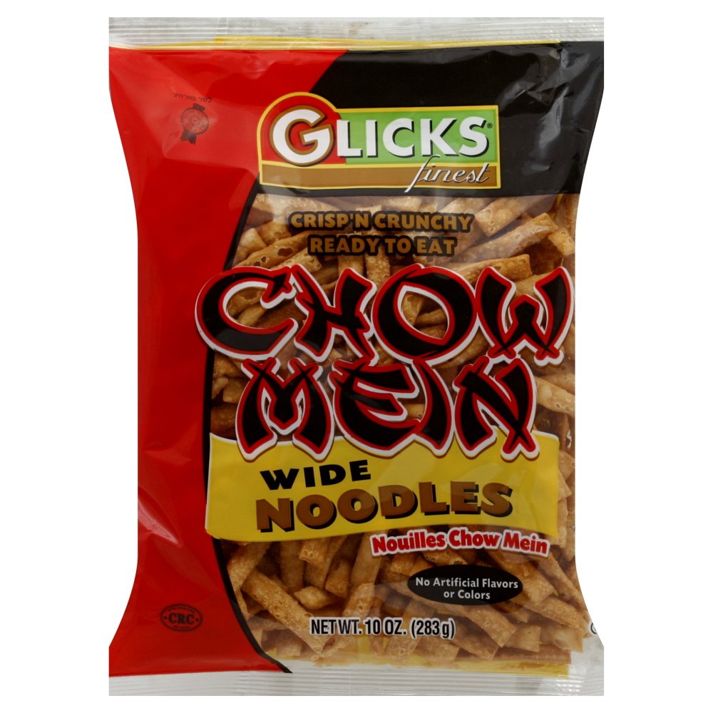 Glick Chow Mein Noodles, Wide, 10-Ounce Bags (Pack of 12)