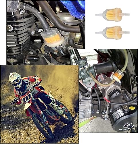 Miniatura 4 de Kit de manguera de filtro de combustible para motocicleta, 6.6 ft de 0.315 in, 10 abrazaderas de manguera, 2 filtros de combustible compatibles con
