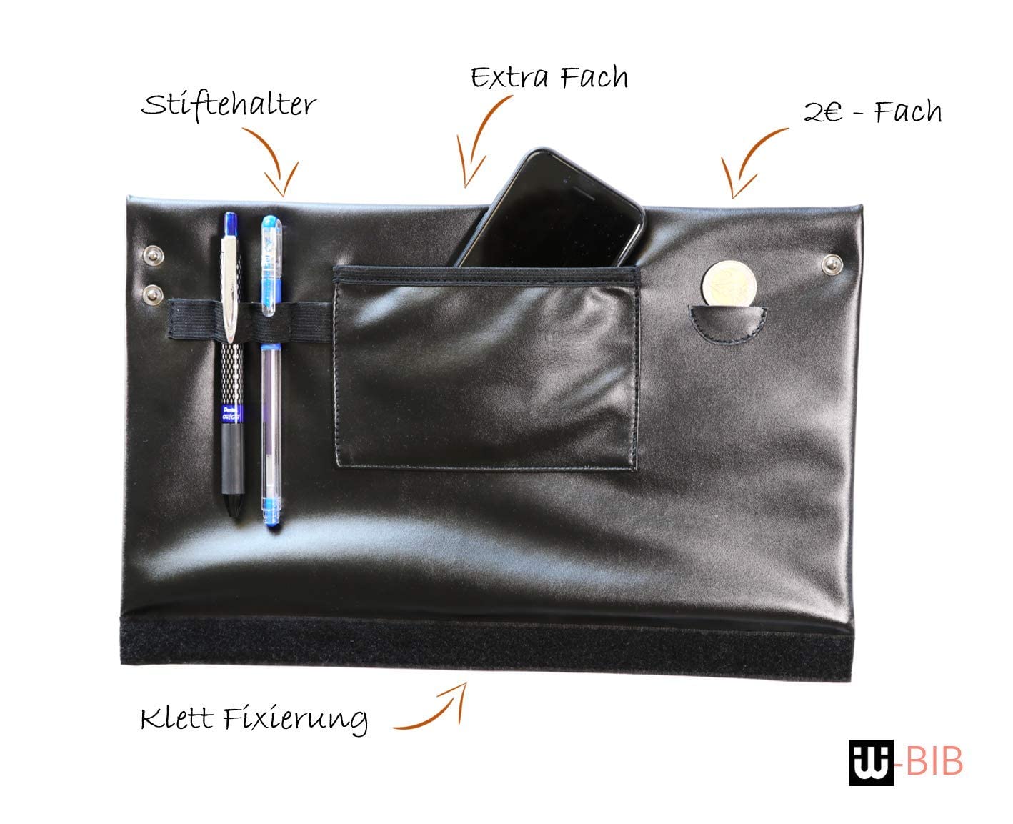 Unwise Wise-bib - Die Bib-Tasche für Ordner, Laptop und Gesetzestexte (transparent)