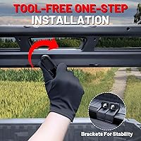 Vista 6 de StarknightMT Ranger 1000 - Parabrisas trasero, ventana trasera transparente compatible con Polaris Ranger 1000/XP 1000 / Crew 2013-2019 Polaris